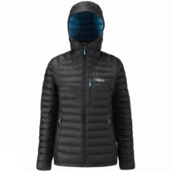Rab Womens Microlight Alpine Jacket Black/Seaglass